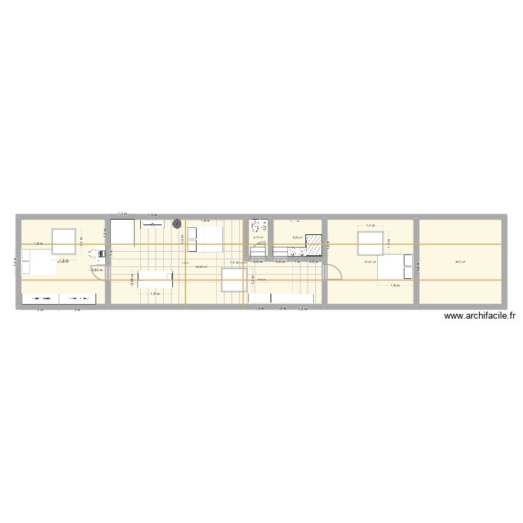 etage. Plan de 0 pièce et 0 m2