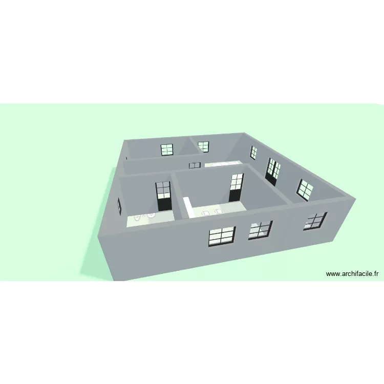 mmmm. Plan de 1  et 92 m²