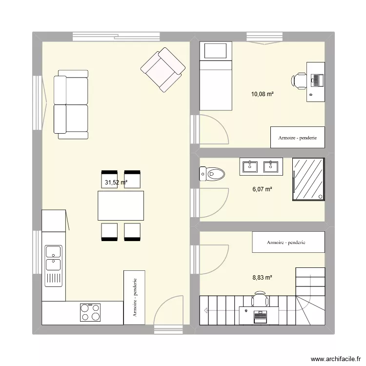 Vera Cruz. Plan de 4 et 57 m² Vera Cruz. Plan de 4 et 57 m²