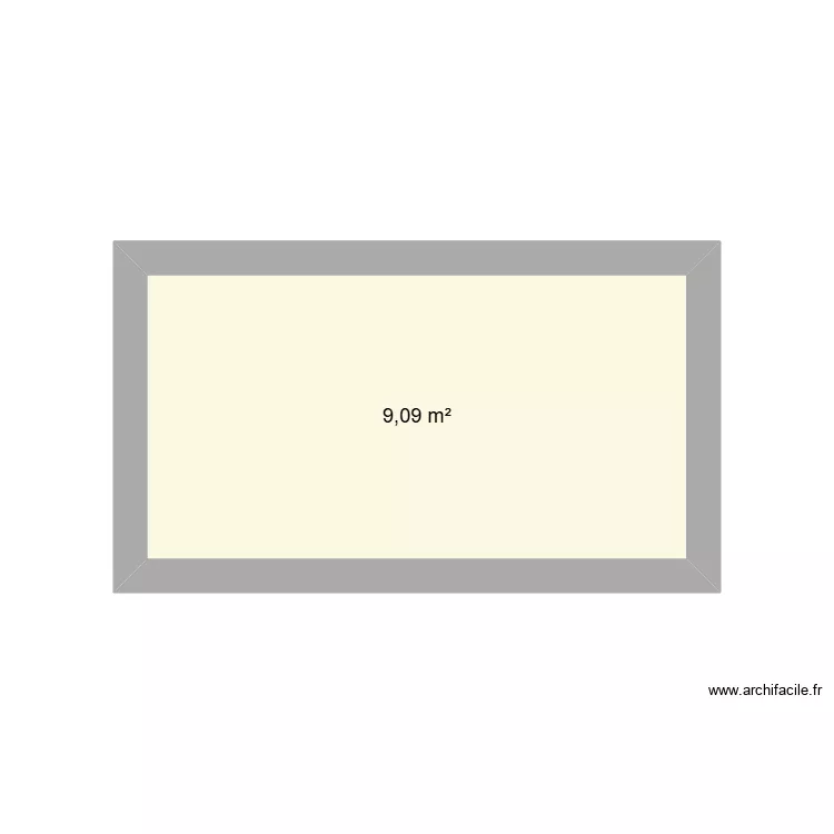 aziz. Plan de 1 pièce et 9 m²