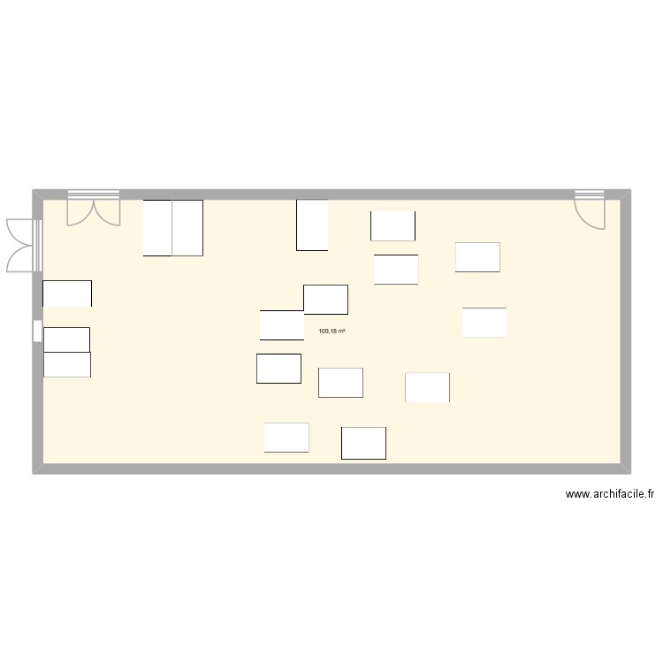 ibrahim et younes. Plan de 1 pièce et 109 m2