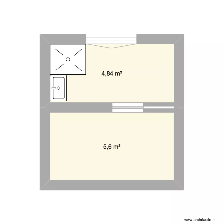 salle de bain 2. Plan de 2 pièces et 10 m² salle de bain 2. Plan de 2 pièces et 10 m²