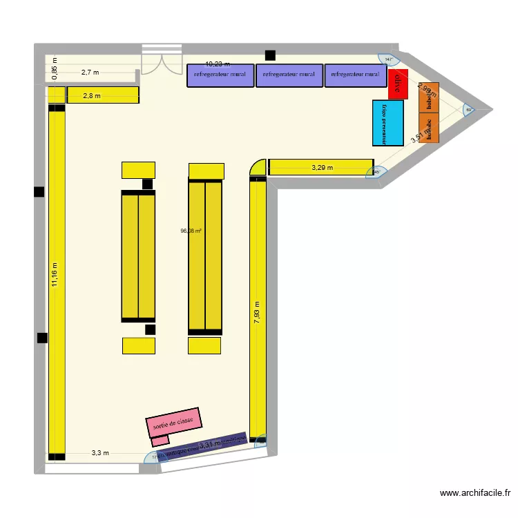 mini market ghardia. Plan de 1 et 96 m² mini market ghardia. Plan de 1 et 96 m²