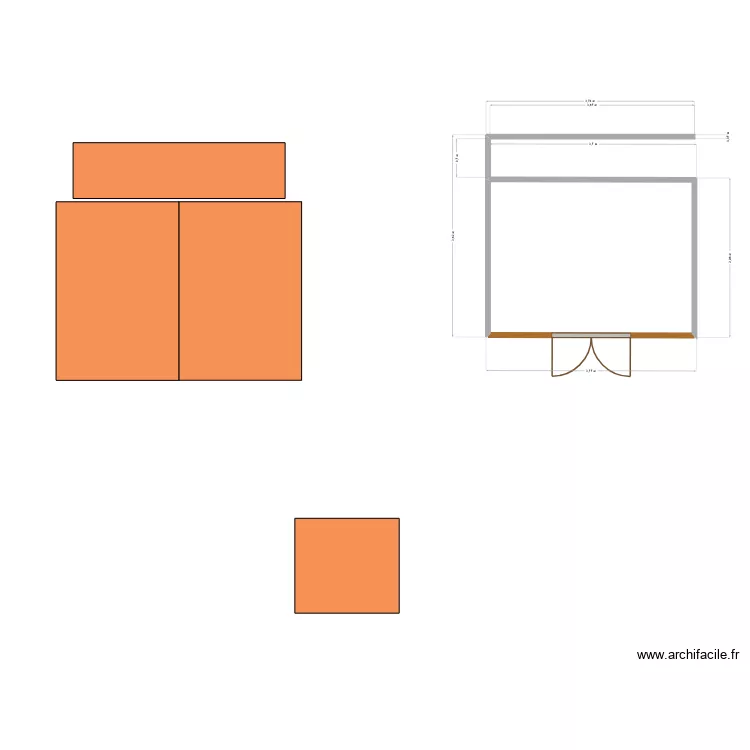 Cabanon Kader. Plan de 1 et 10 m² Cabanon Kader. Plan de 1 et 10 m²