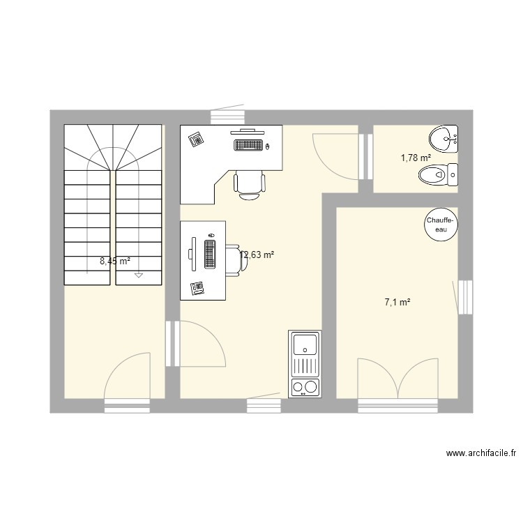 lormont geniecorp. Plan de 4 pièces et 30 m2