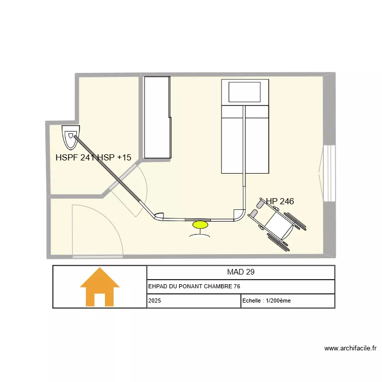EHPAD DU PONANT CH 76. Plan de 