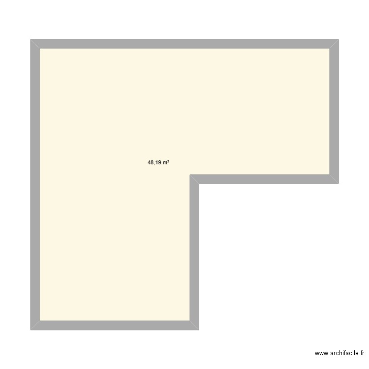 truchet 3. Plan de 1 pièce et 48 m2