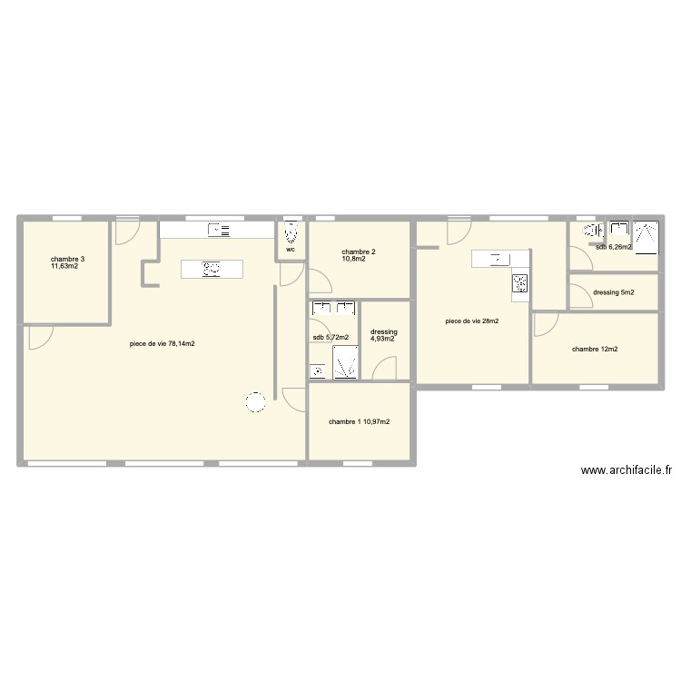 clem. Plan de 8 pièces et 332 m2
