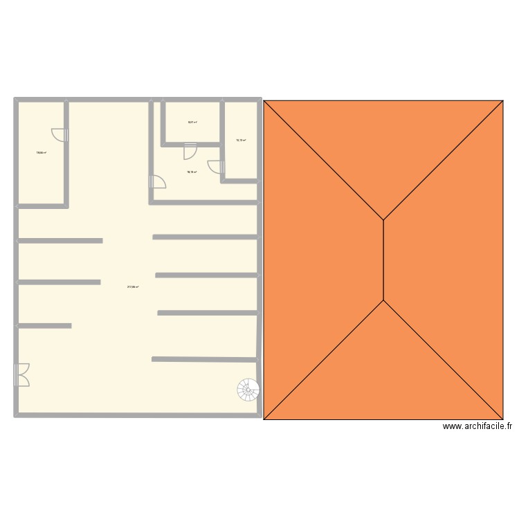 khadispal mon zeub. Plan de 5 pièces et 274 m2