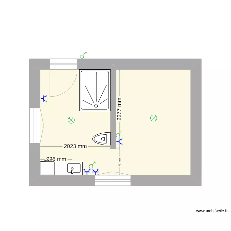 sdb fabienne. Plan de 