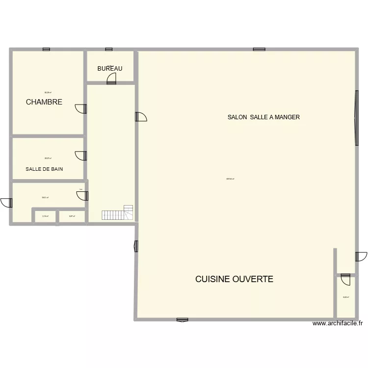 TARADEAU RDC. Plan de 