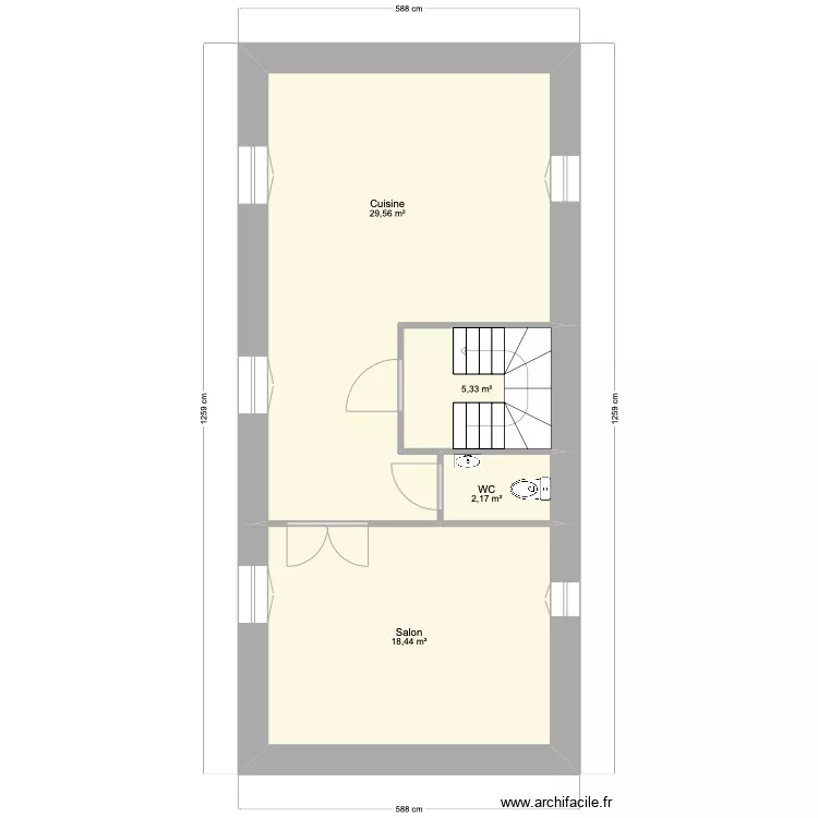 Pironnet R+2. Plan de 