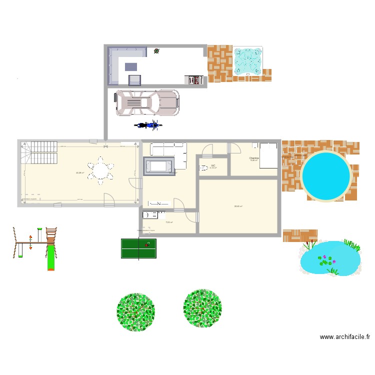 Achille 2. Plan de 18 pièces et 338 m2
