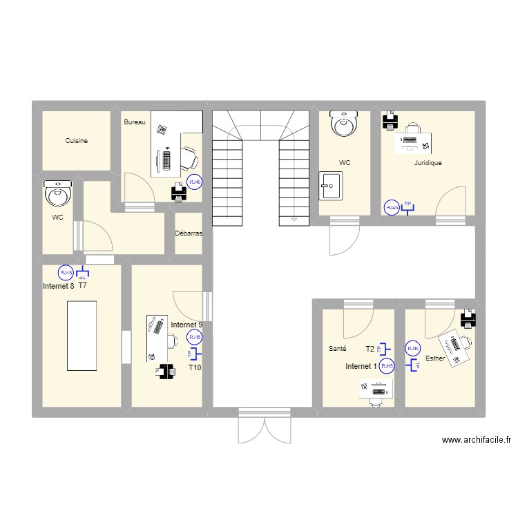 LAO. Plan de 11 pièces et 51 m2