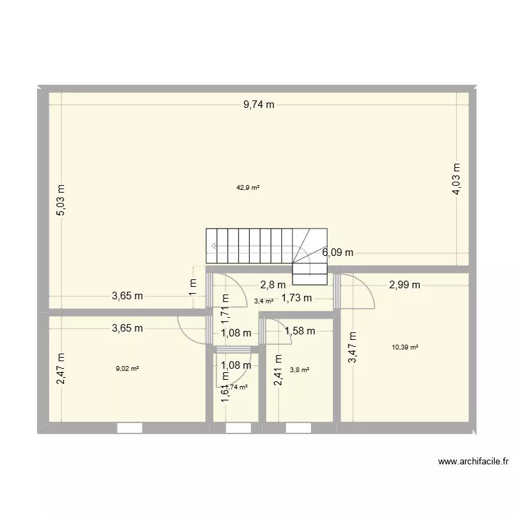 Marco. Plan de 6  et 71 m²