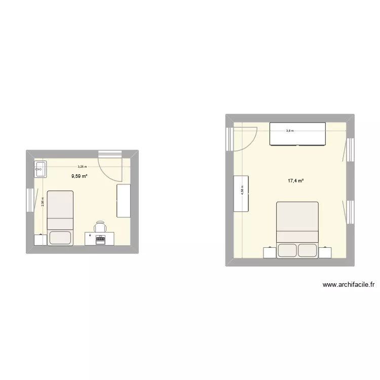 Angleur Ch 2. Plan de 2 Pièces et 27 m² Angleur Ch 2. Plan de 2 Pièces et 27 m²