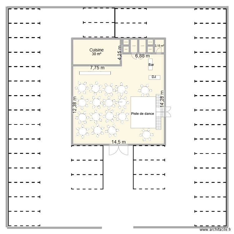 Colibris. Plan de 9 pièces et 233 m2