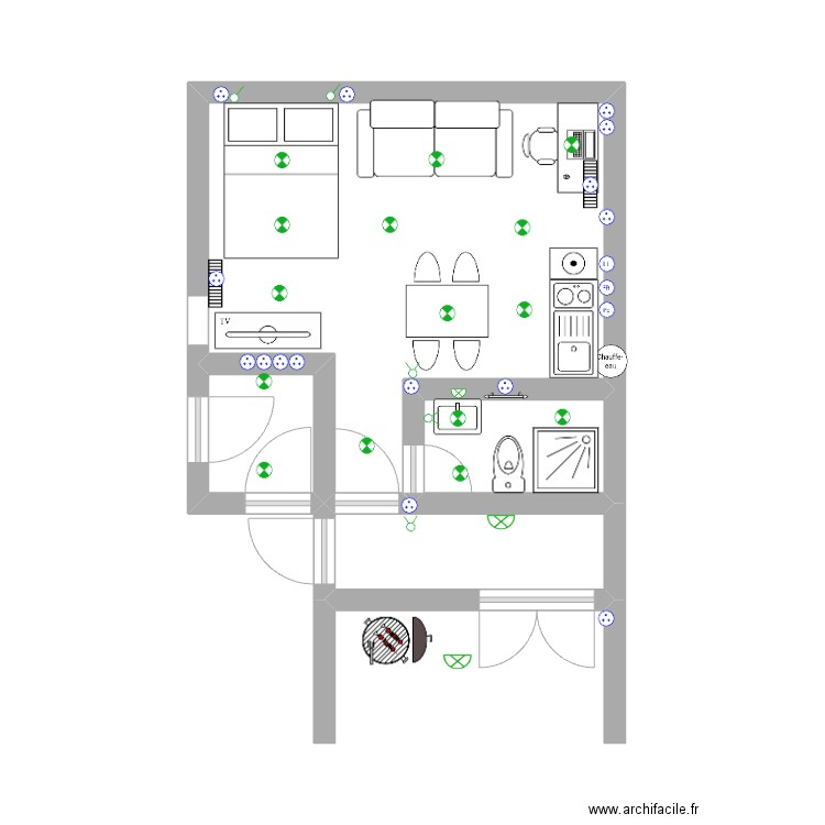 AMENAGEMENT STUDIO ORSAY. Plan de 0 pièce et 0 m2