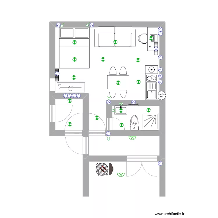 AMENAGEMENT STUDIO ORSAY. Plan de 