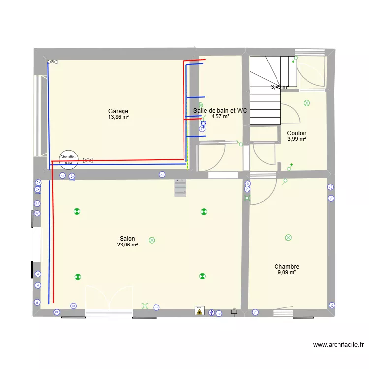 STUDIO 3 ELEC + EAU + aménagement 1. Plan de 6 Pièces et 58 m² STUDIO 3 ELEC + EAU + aménagement 1. Plan de 6 Pièces et 58 m²