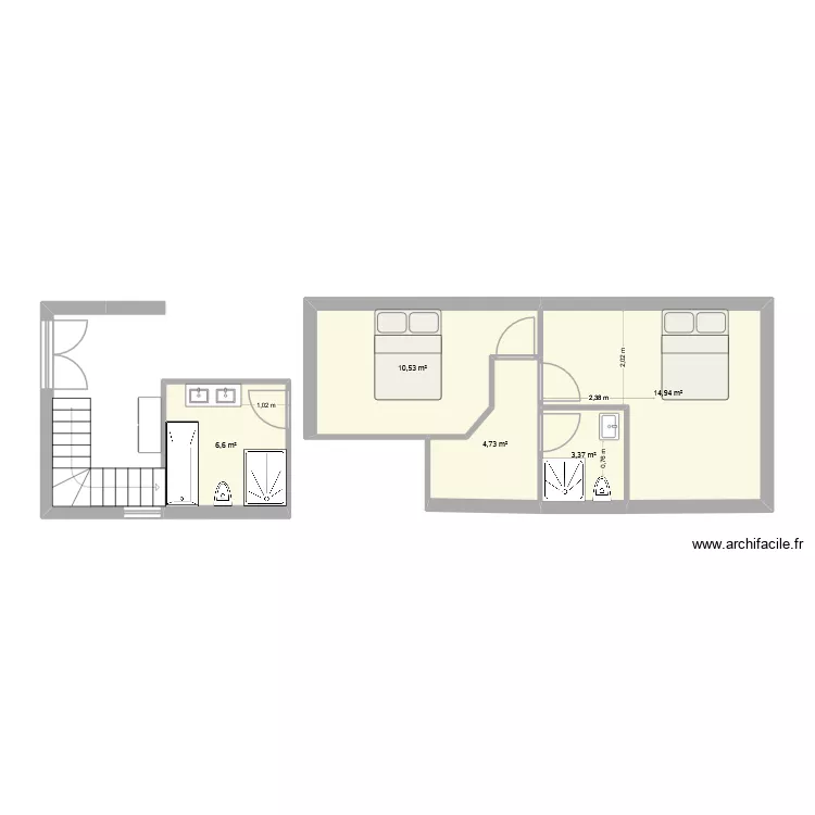 RDCALEX. Plan de 6 Pièces et 46 m² RDCALEX. Plan de 6 Pièces et 46 m²
