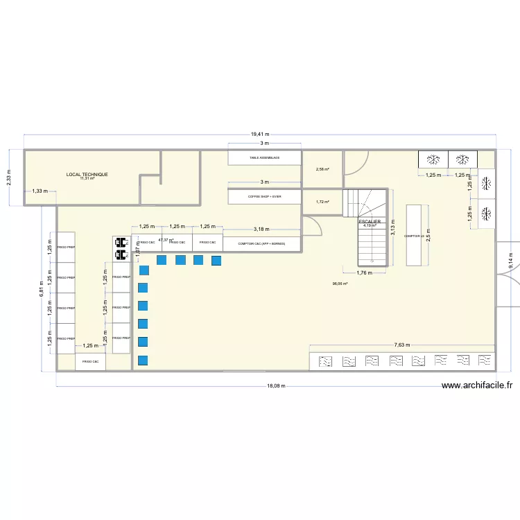 Plan La D&eacute;fense bis. Plan de 