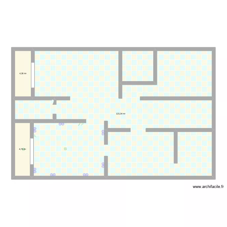 projet Etage. Plan de 3 Pièces et 132 m² projet Etage. Plan de 3 Pièces et 132 m²