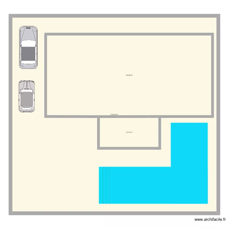 plan1. Plan de 3  et 491 m²