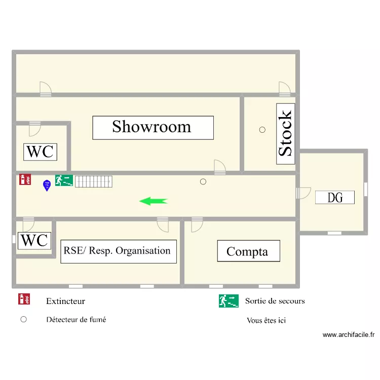 Admin 1&egrave;re &eacute;tage. Plan de 