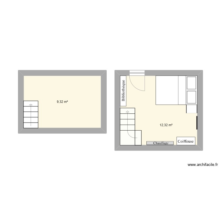 Chambre L&eacute;a. Plan de 0 pièce et 0 m2