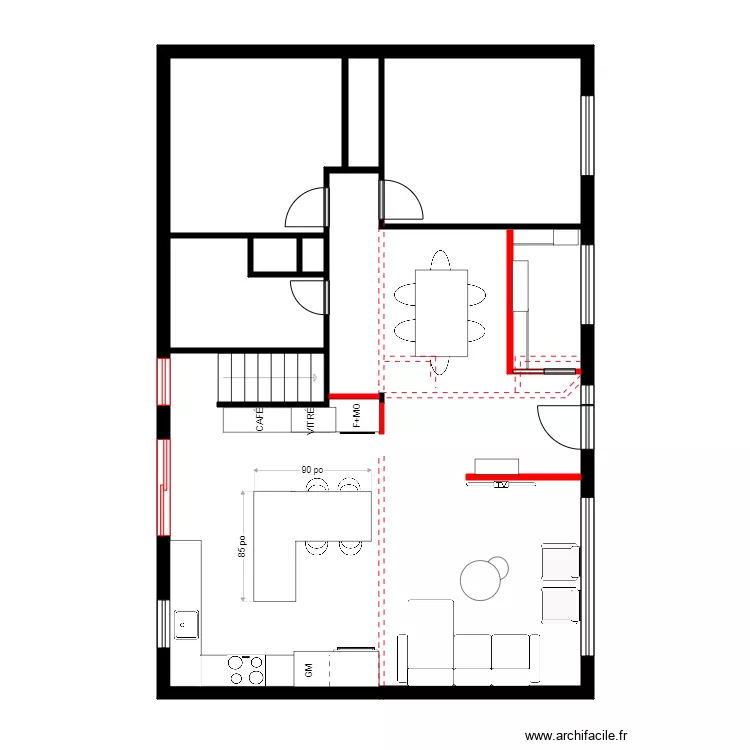 Begon 4. Plan de 7  et 96 m²