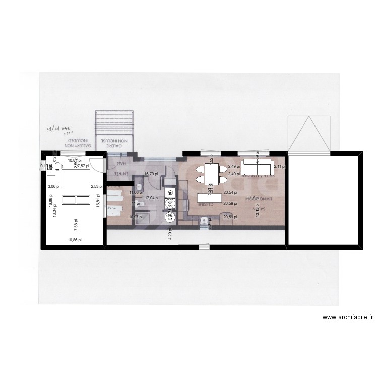 KALLA-PROFAB. Plan de 2 pièces et 38 m2