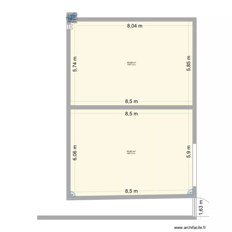 Ing&eacute;n&eacute;rie. Plan de 5 Pièces et 101 m²