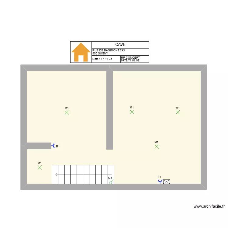 SUGNY CAVE. Plan de 