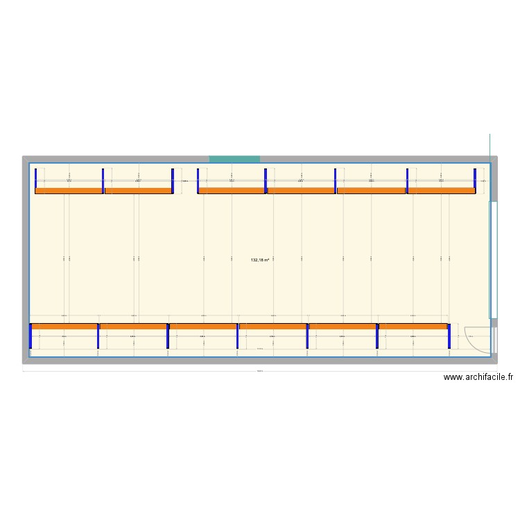 reserve. Plan de 1 pièce et 132 m2
