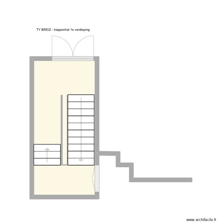 Ty Breiz - 1e verd.. Plan de 2 pièces et 11 m2