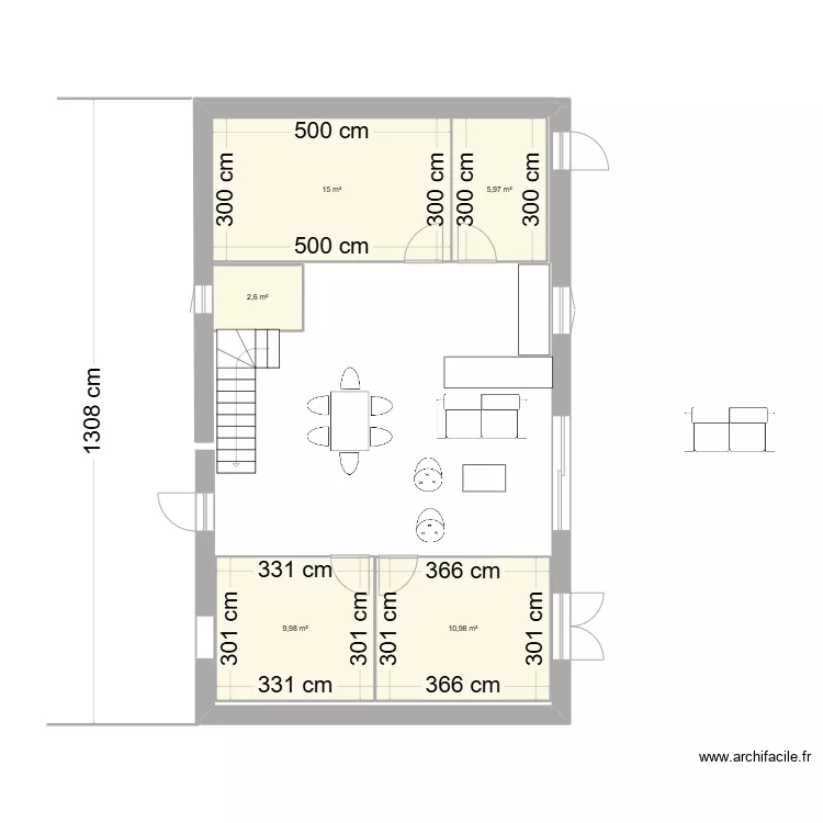 Maison 1. Plan de 