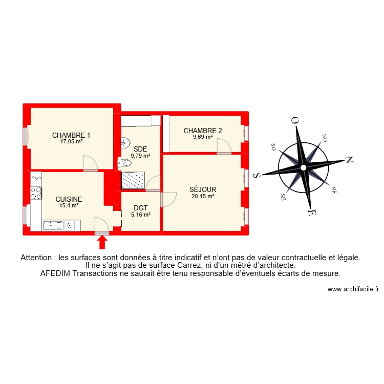 BI26374. Plan de 12 pièces et 112 m2