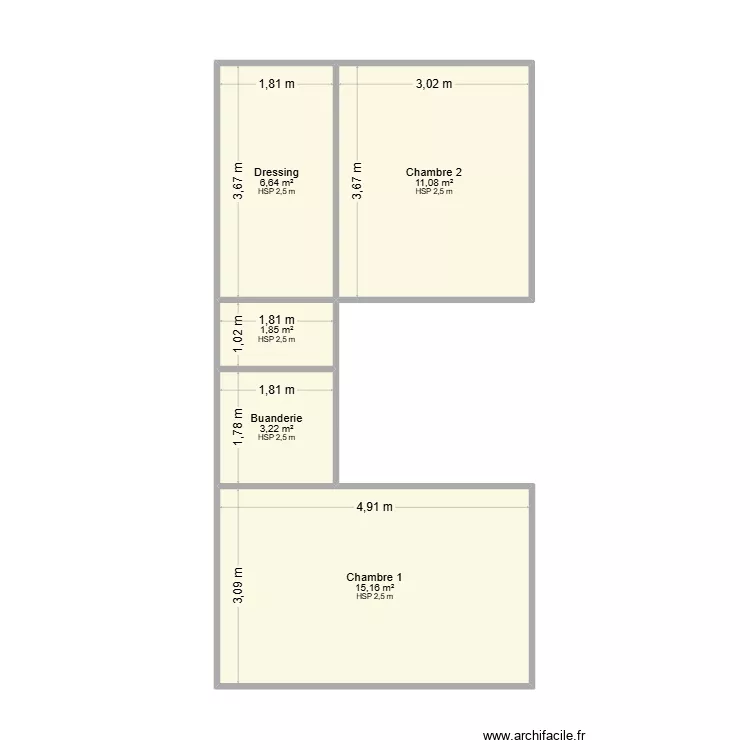 Pich Pich. Plan de 4  et 36 m²
