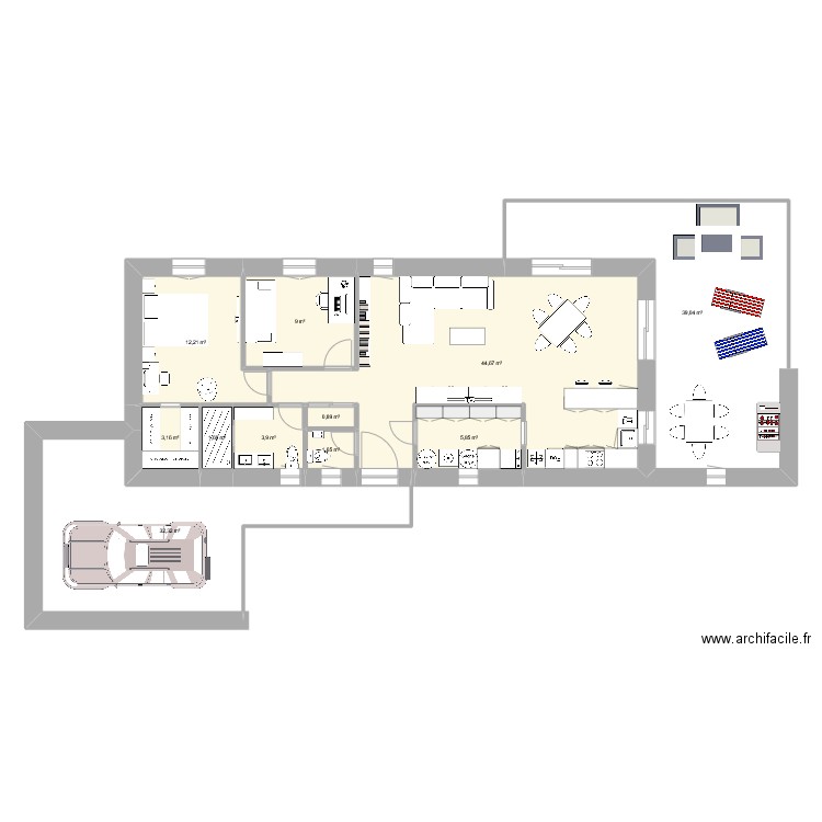 lot oct24. Plan de 11 pièces et 154 m2