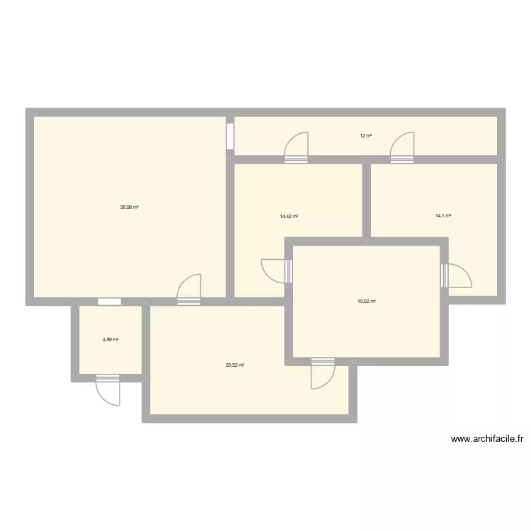 plan. Plan de 7  et 125 m²