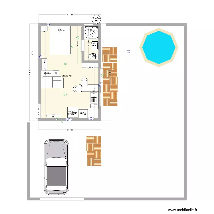 STUDIO PV 16122025. Plan de 2 et 23 m² STUDIO PV 16122025. Plan de 2 et 23 m²