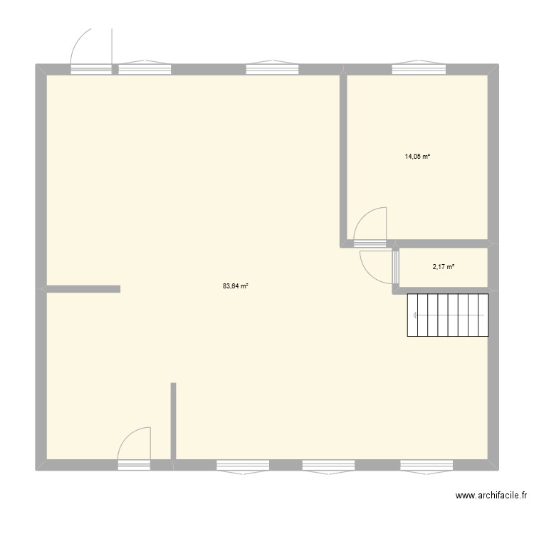 maison. Plan de 3 pièces et 100 m2