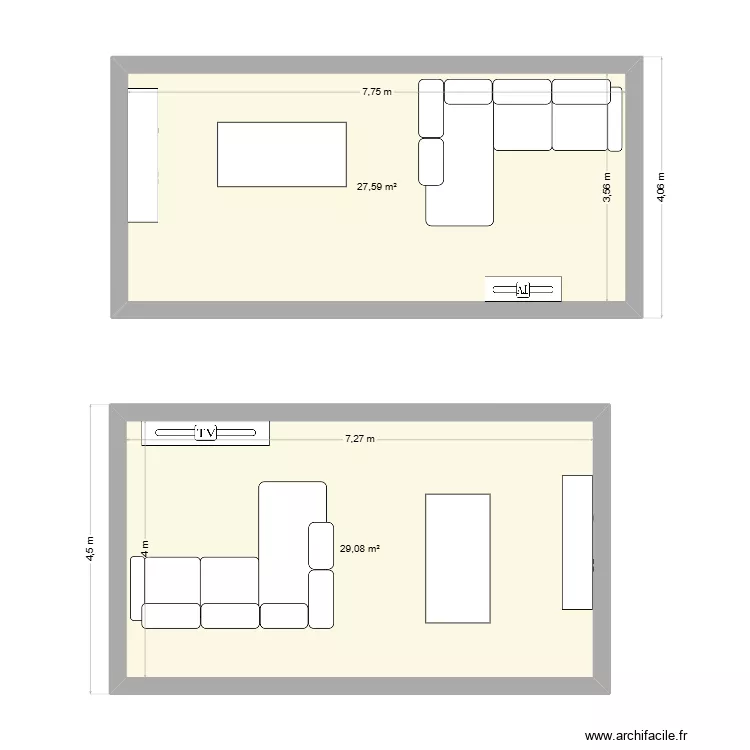 Bagnols maison mEUBLE. Plan de 2  et 57 m²