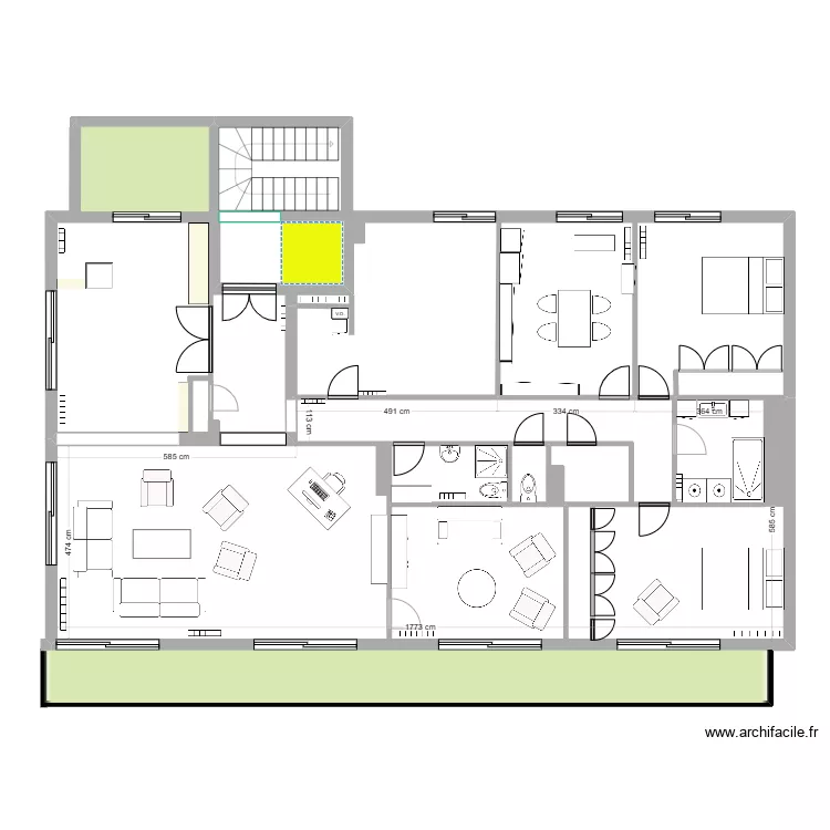 Appartement Enghien Mora variante 1. Plan de 