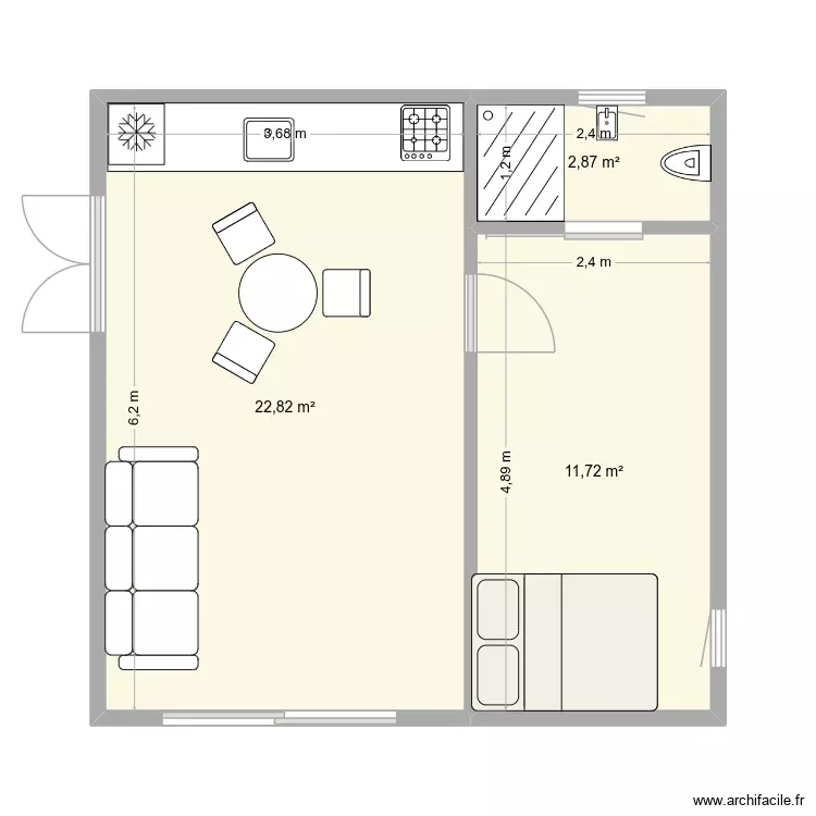ameland-4. Plan de 3 Pièces et 37 m² ameland-4. Plan de 3 Pièces et 37 m²