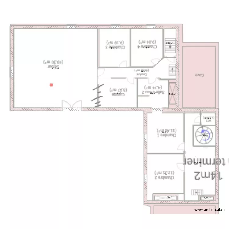 Mazard poulatch - mesure plan fourni. Plan de 15  et 137 m²