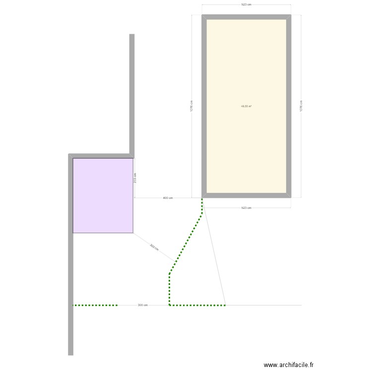 Projet Nivelet - Cloture. Plan de 1 pièce et 49 m2