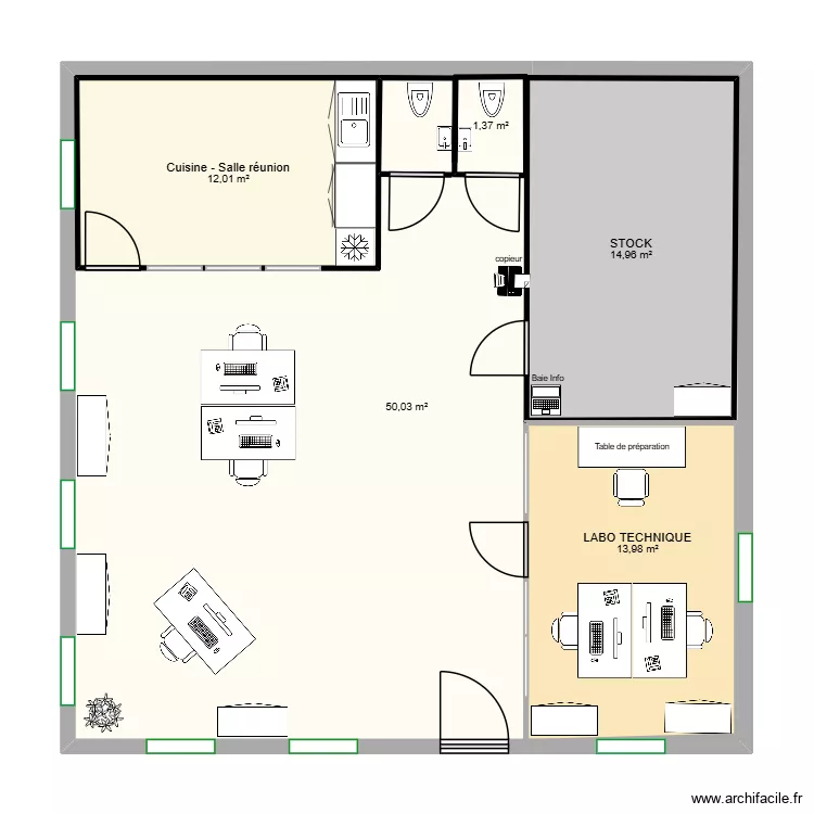 Plan St Maximin V3. Plan de 5  et 137 m²