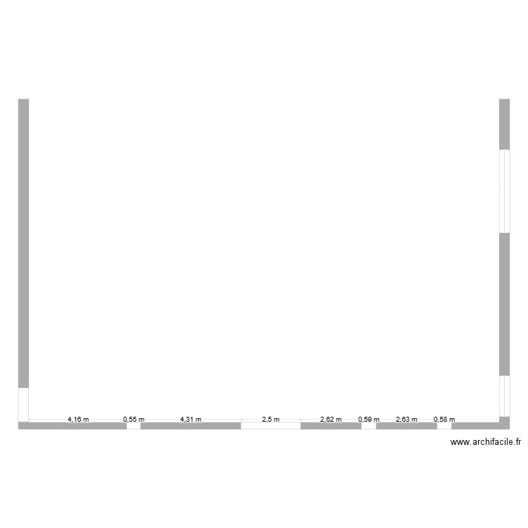mur sud grange. Plan de 0 pièce et 0 m2